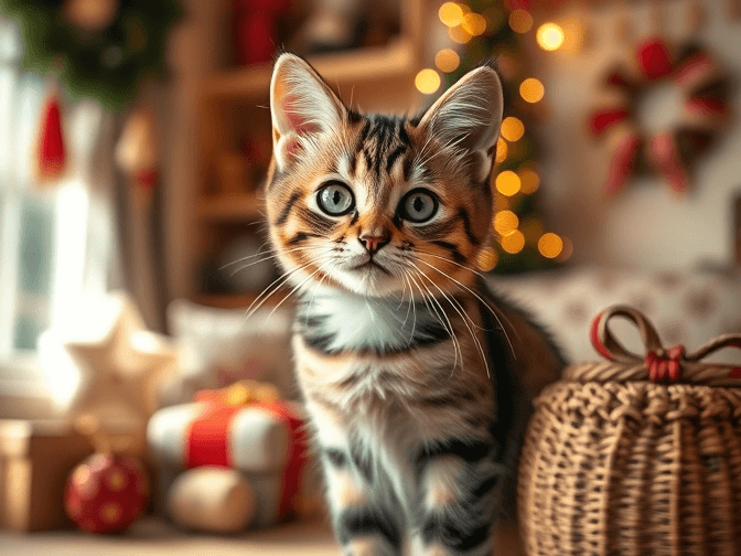 Cat owner reviewing cat holiday & seasonal products for small spaces options for their pet in 2026