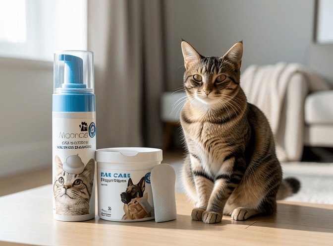 Cat owner reviewing cat hypoallergenic products under 50 dollars options for their pet in 2026