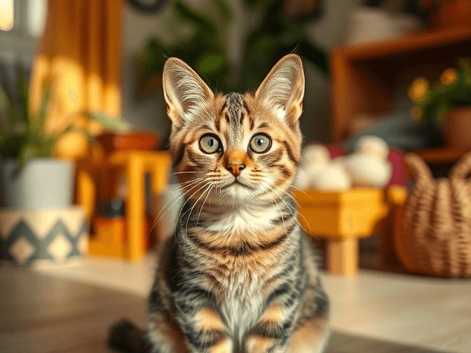 Cat owner reviewing cat enrichment for indoor cats for anxious cats options for their pet in 2026