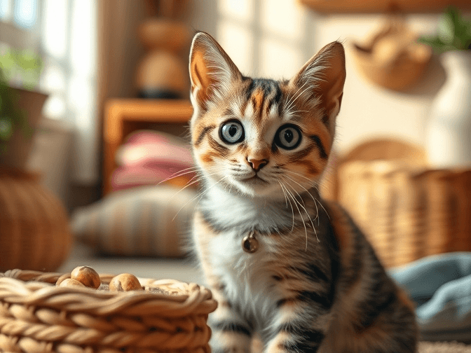 Cat owner reviewing cat enrichment for indoor cats for kittens options for their pet in 2026