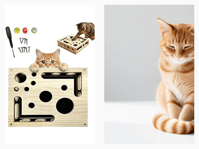 Cat owner reviewing cat indoor enrichment centers for senior cats options for their pet in 2026