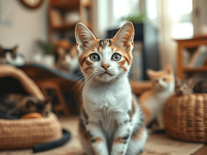 Cat owner reviewing cat enrichment for indoor cats for multiple cats options for their pet in 2026