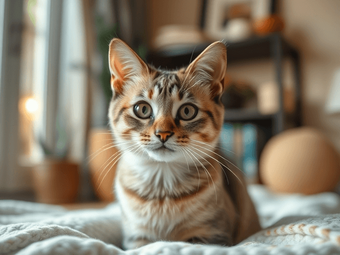 Cat owner reviewing cat enrichment for indoor cats for senior cats options for their pet in 2026