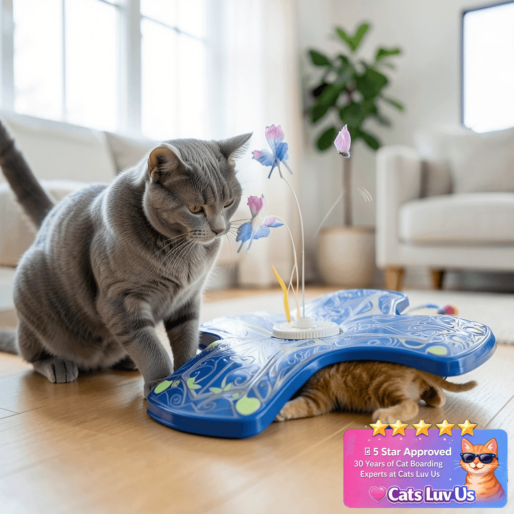 Qraxond Interactive Cat Toys for Indoor Cats with cat - professional product lifestyle photo