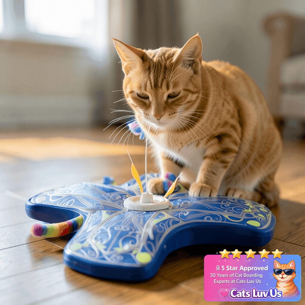Qraxond Interactive Cat Toys for Indoor Cats with cat - professional product lifestyle photo