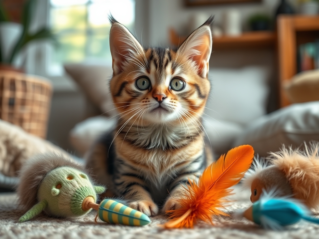 cat toys with replaceable feathers - cat interactive toys guide hero image