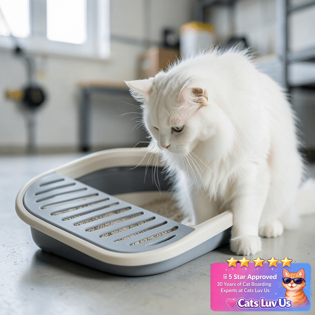 chuyouan Collapsible Kitten Litter Box with cat - professional product lifestyle photo