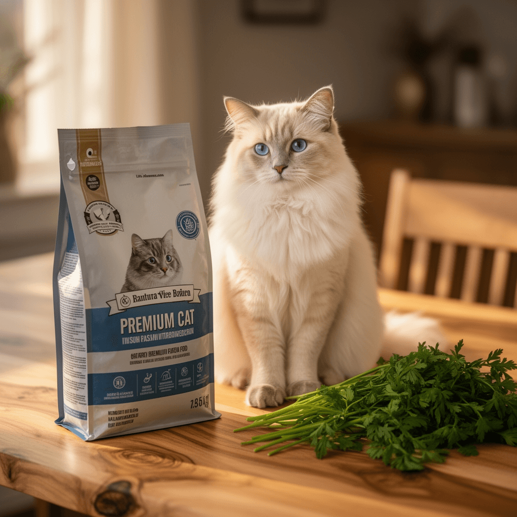Temptations Creamy Puree Squeezable Lickable Cat Treats with cat - professional product lifestyle photo