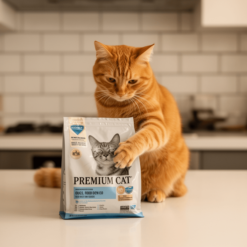 Temptations Creamy Puree Squeezable Lickable Cat Treats with cat - professional product lifestyle photo