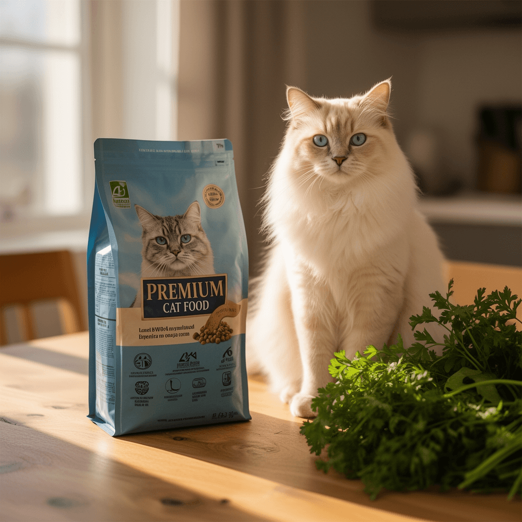 Temptations Puree Senior Cat Treats Lickable with cat - professional product lifestyle photo
