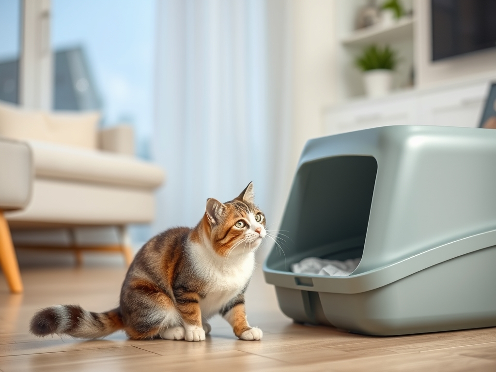 Cat owner reviewing cat litter box liners pros and cons options for their pet in 2026