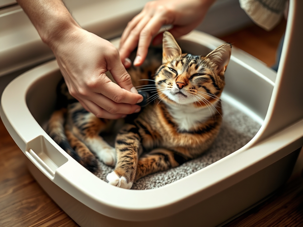 Cat owner reviewing how to choose the right litter box mat options for their pet in 2026