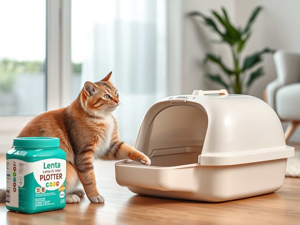 Cat owner reviewing how to get a cat to use a covered litter box options for their pet in 2026