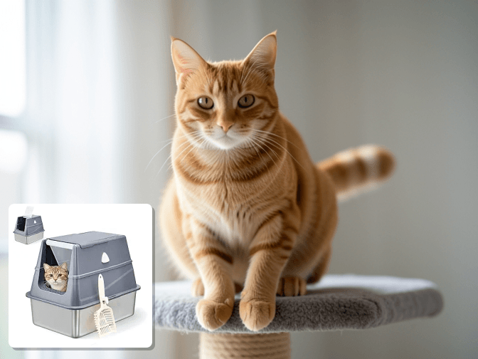 Litter Depth and Large Cats The FourInch Rule - expert large breed cat litter box furniture guide