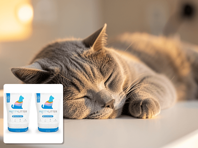 Cat owner reviewing wooden cat litter box cover with doors options for their pet in 2026