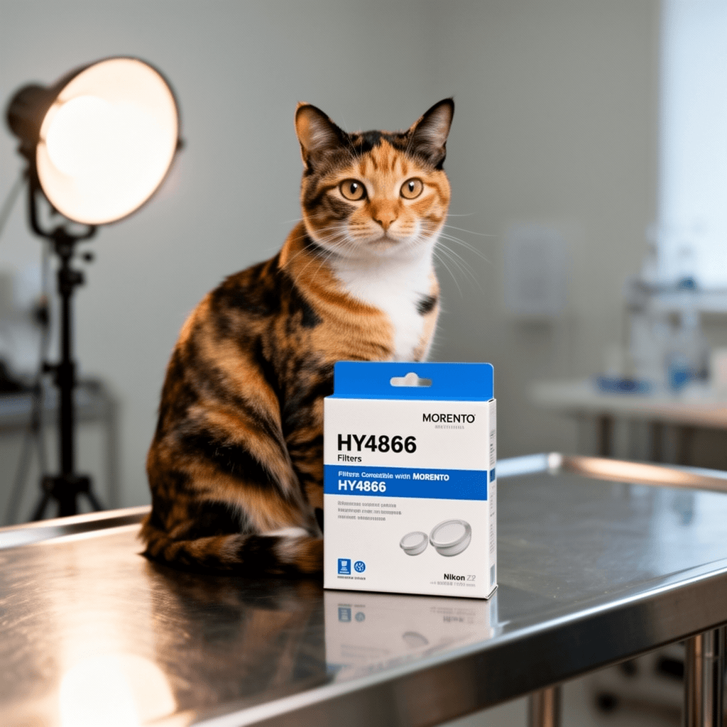 HY4866 Filters Compatible with MORENTO HY4866 with cat - professional product lifestyle photo