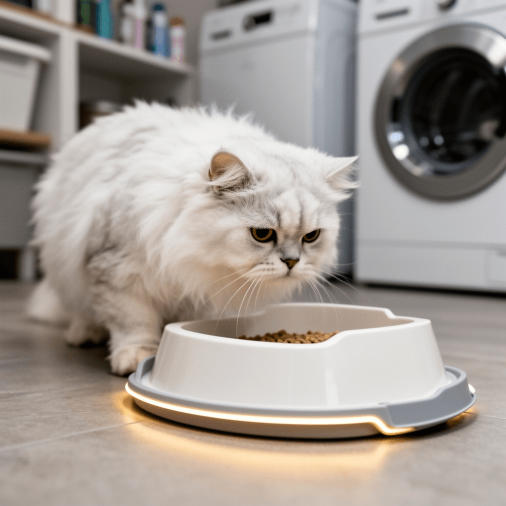 Litter Box Splash Guard with cat - professional product lifestyle photo