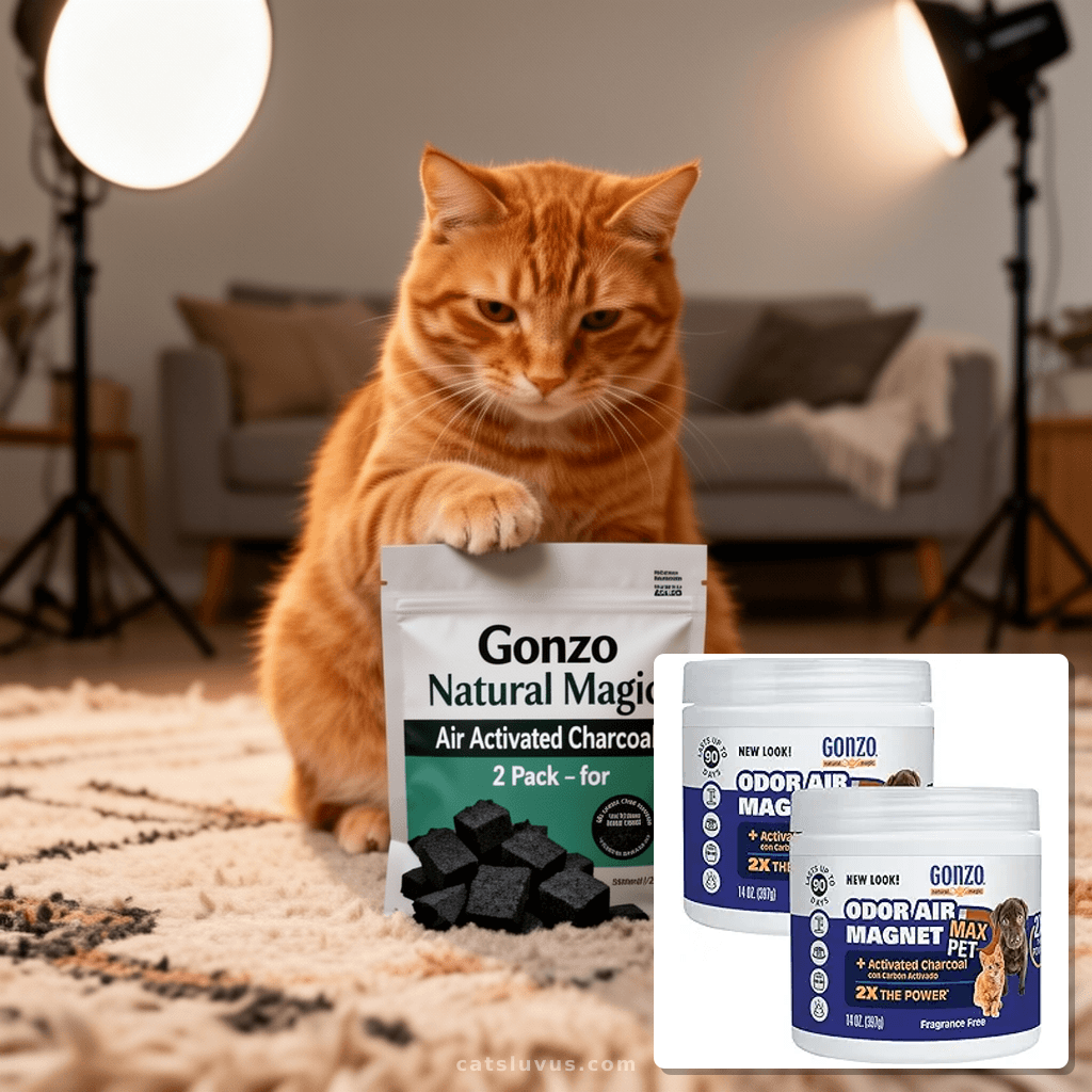 Gonzo Natural Magic Air Activated Charcoal - 2 Pack - for with cat - professional product lifestyle photo