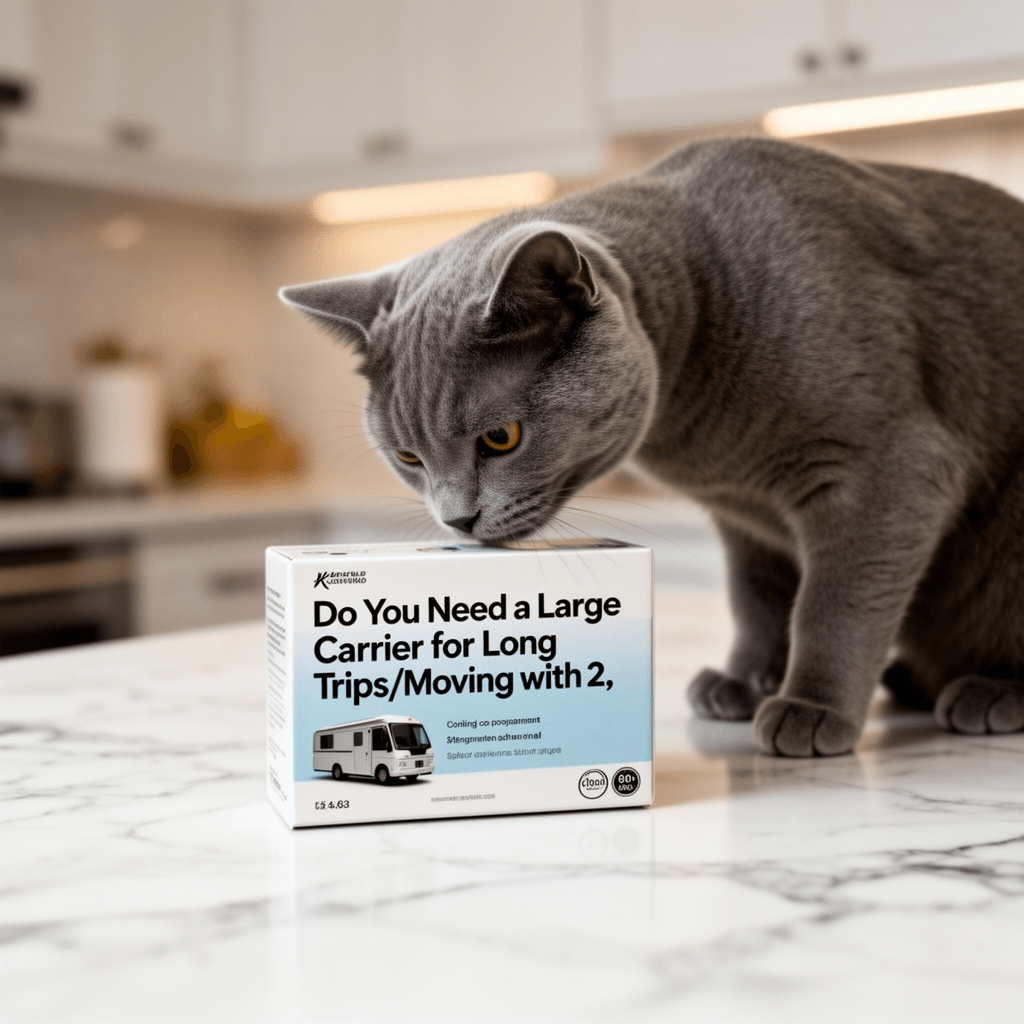 Do You Need a Large Carrier for Long Trips/Moving with 2 with cat - professional product lifestyle photo