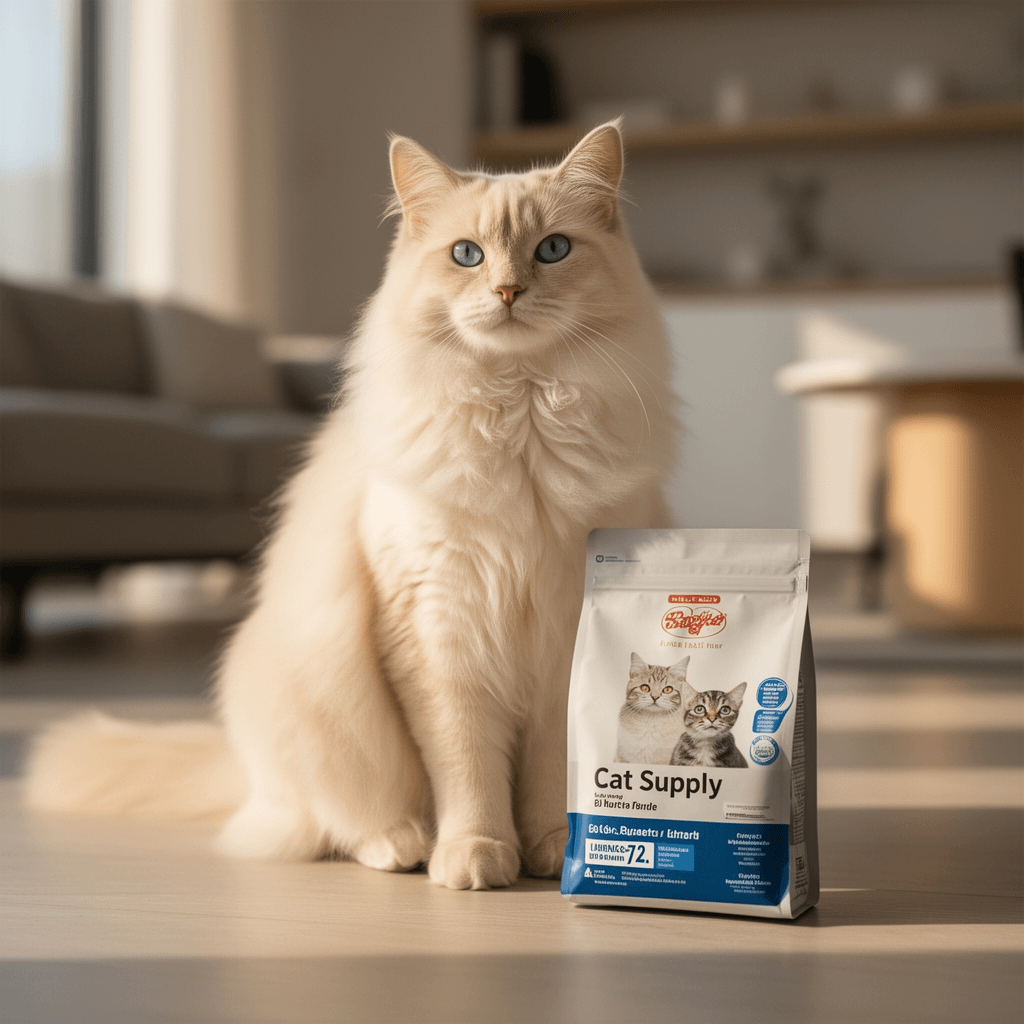 PetFusion Privacy Screen Cat Litter Box Furniture with cat - professional product lifestyle photo