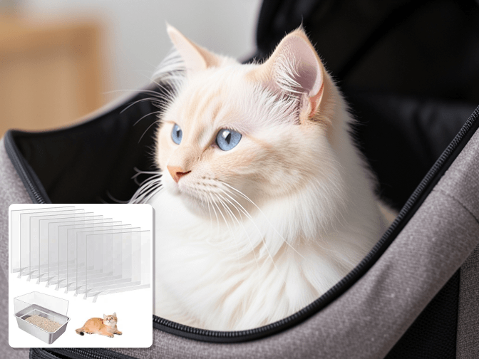 Cat owner reviewing best cat litter box privacy screens options for their pet in 2026