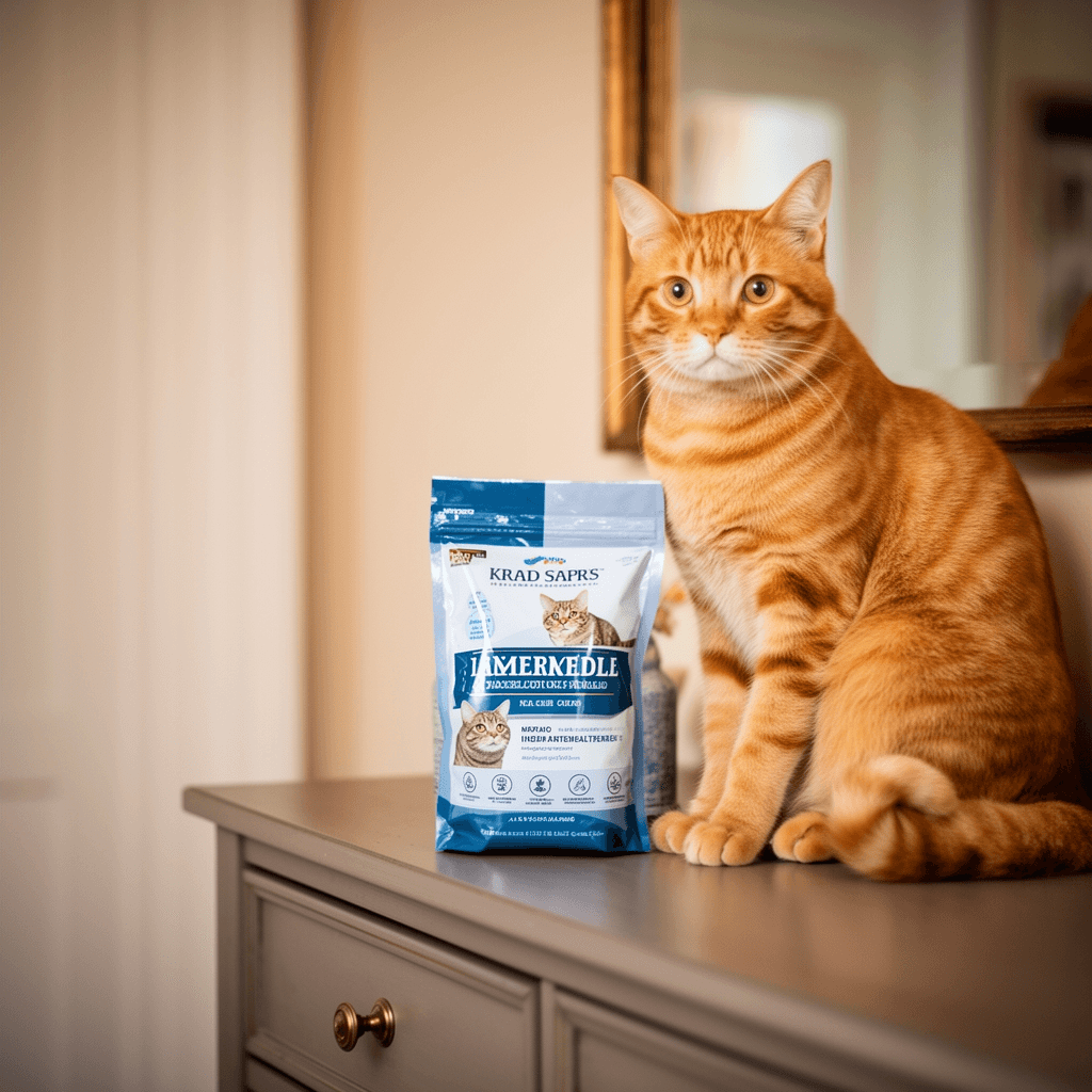 FHTONGE Extra Large Cat Litter Box Enclosure Splash Guard with cat - professional product lifestyle photo