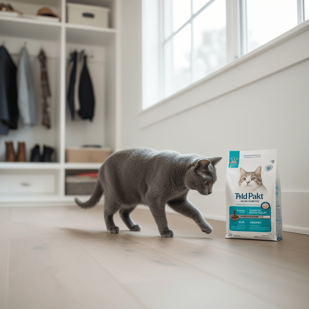 PetFusion ModestCat Litter Box Privacy Screen (3' Tall; 4' with cat - professional product lifestyle photo