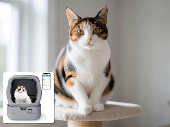 Cat owner reviewing cat litter box ventilation system options for their pet in 2026