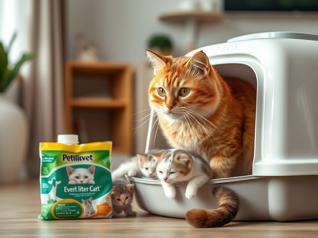 Cat owner reviewing cat litter box for kittens options for their pet in 2026