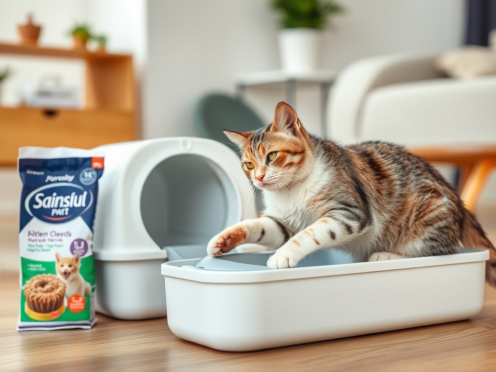 Cat owner reviewing how to set up litter box for kitten options for their pet in 2026