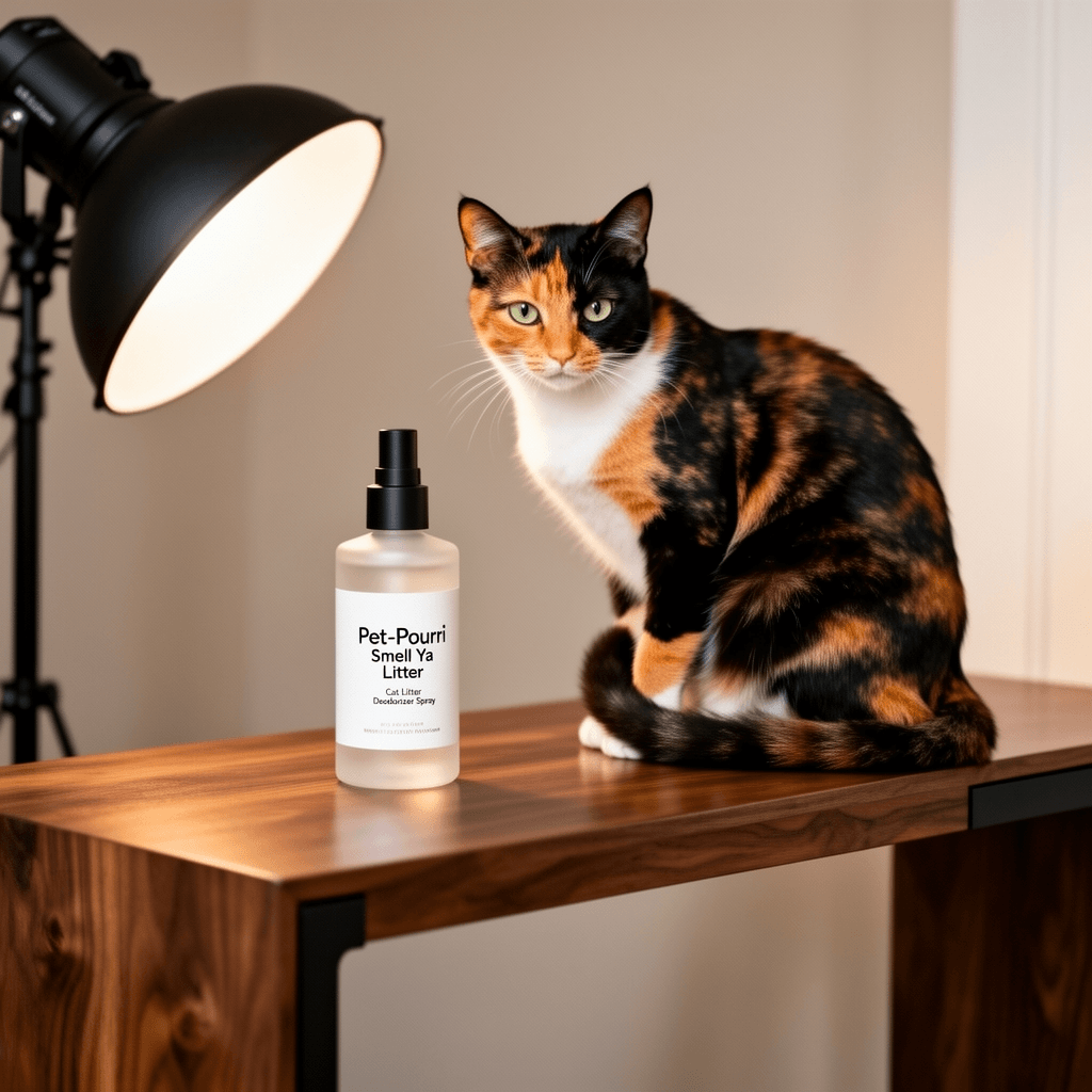 HONEY CARE All-Absorb Cat Litter Odor Eliminator Tablets 丨 with cat - professional product lifestyle photo