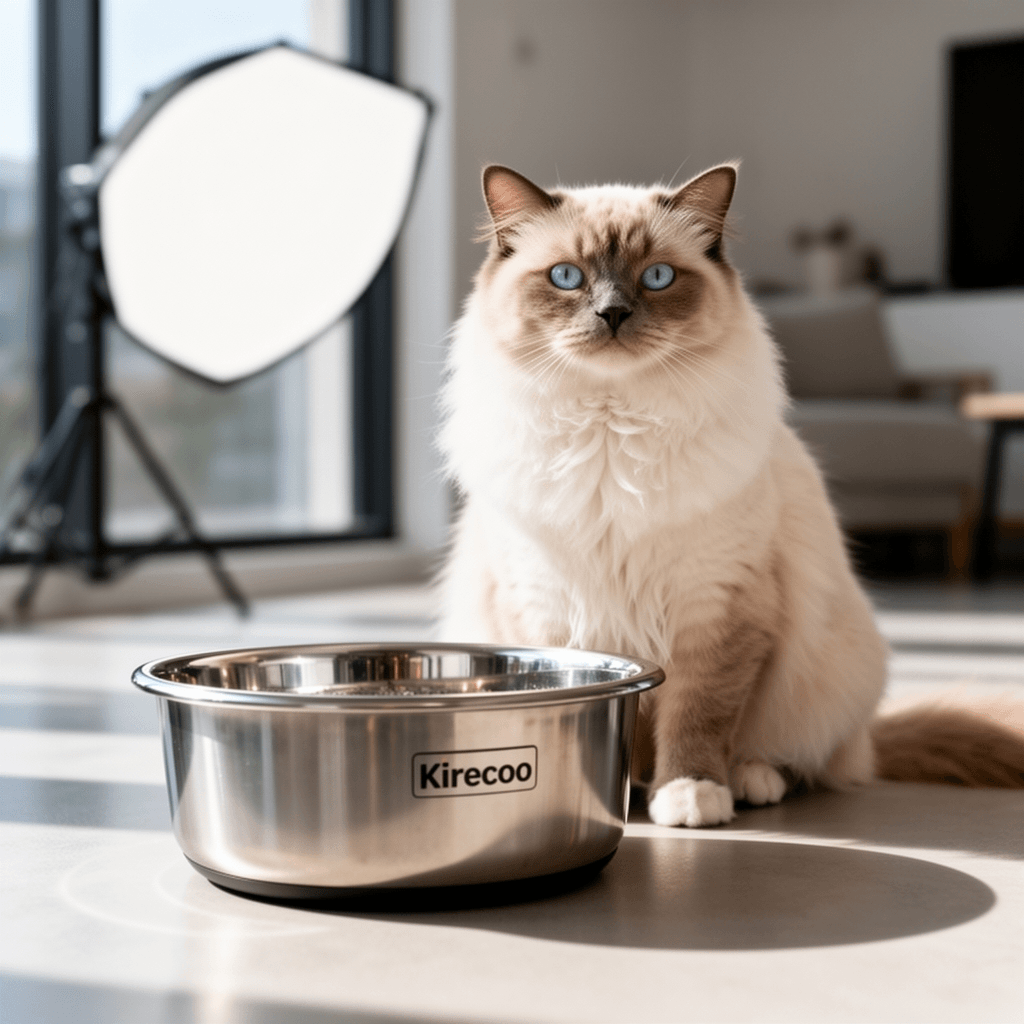 LUCKITTY Handwoven Rattan Cat Litter Box Enclosure for Large with cat - professional product lifestyle photo