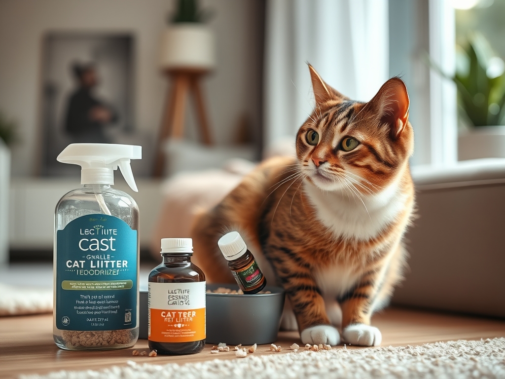 cat litter deodorizer with essential oils - cat litter deodorizers odor control guide hero image