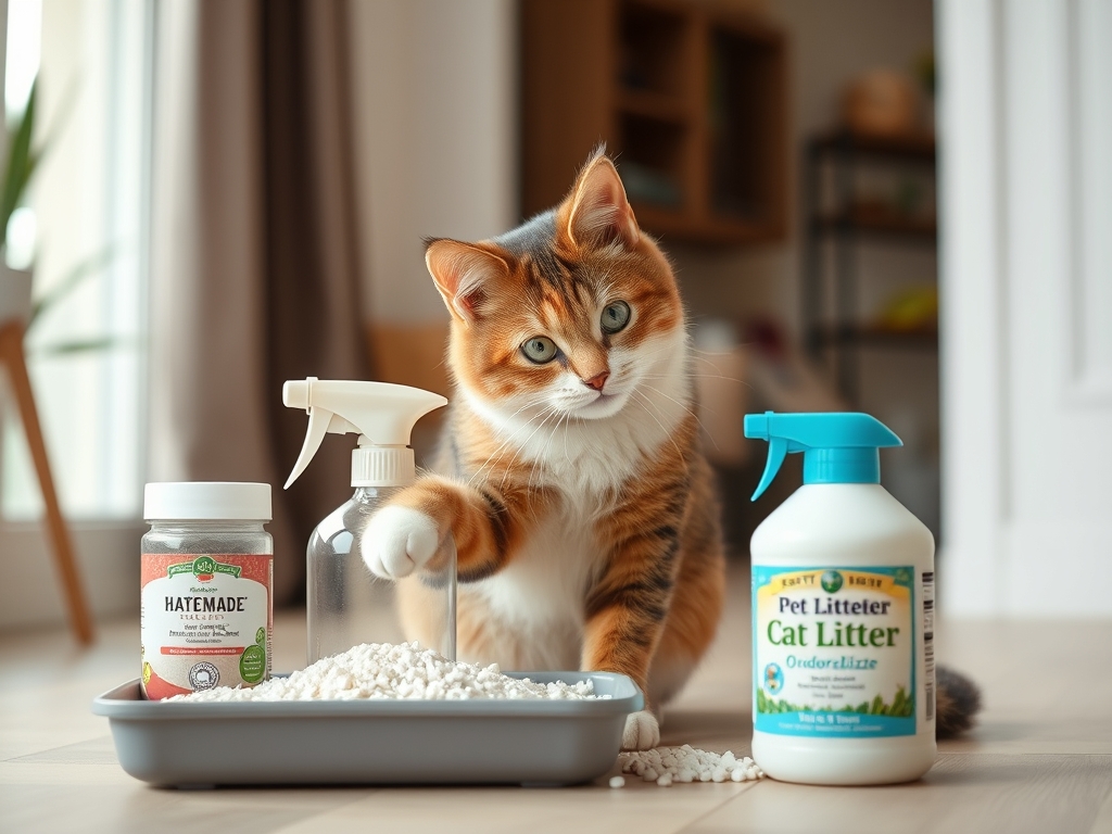 homemade cat litter deodorizer recipes - cat litter deodorizers odor control guide hero image