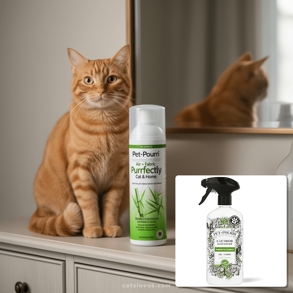ARM & Hammer Cat Litter Deodorizer Double Duty with cat - professional product lifestyle photo