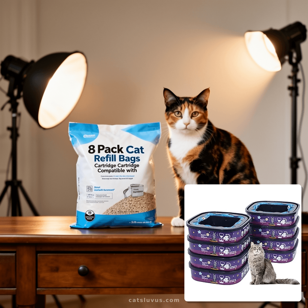 Pet-Pourri Smell Ya Litter Cat Litter Deodorizer Spray with cat - professional product lifestyle photo