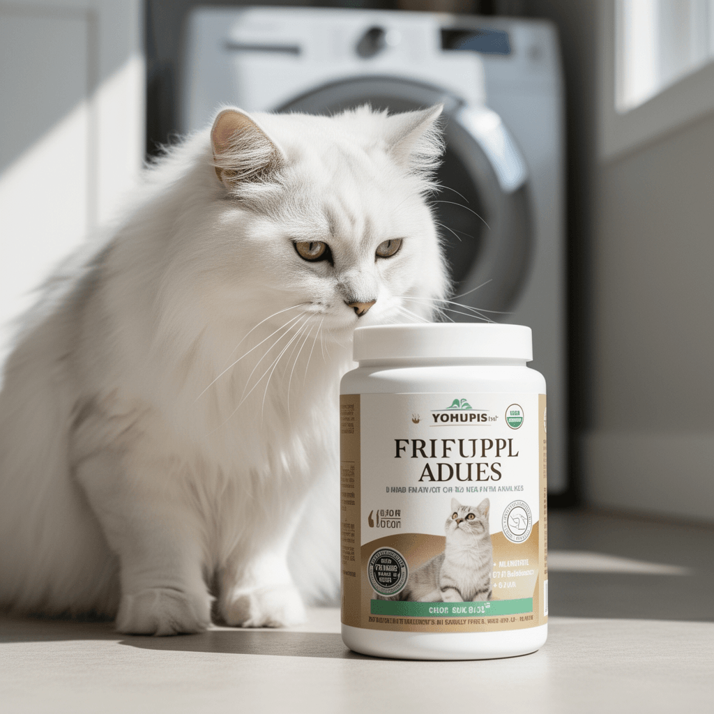 Sapphire Labs Odor Warrior Cat Litter Deodorizer | Cat with cat - professional product lifestyle photo