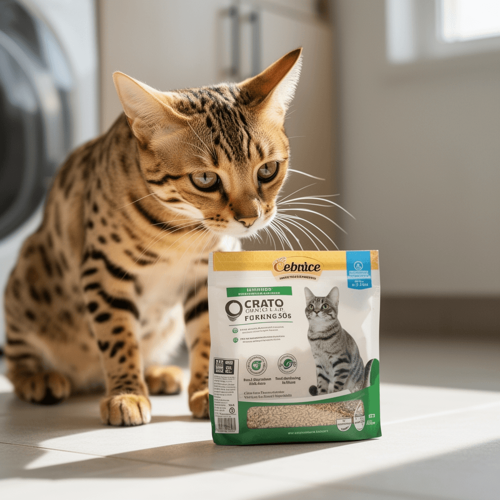 XBX Cat Litter Scoop with Holder with cat - professional product lifestyle photo
