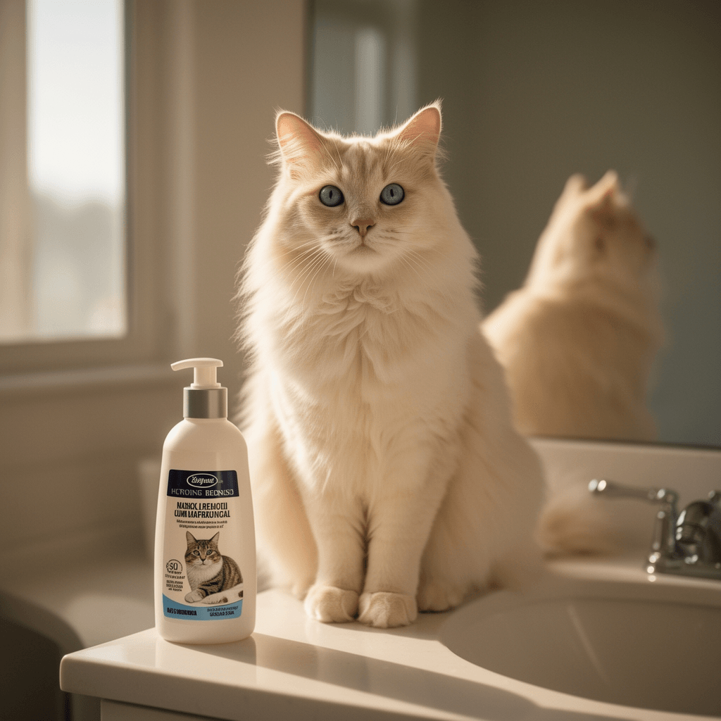 CATLINK Cleaning Brush Set for All Cat Litter Box with cat - professional product lifestyle photo
