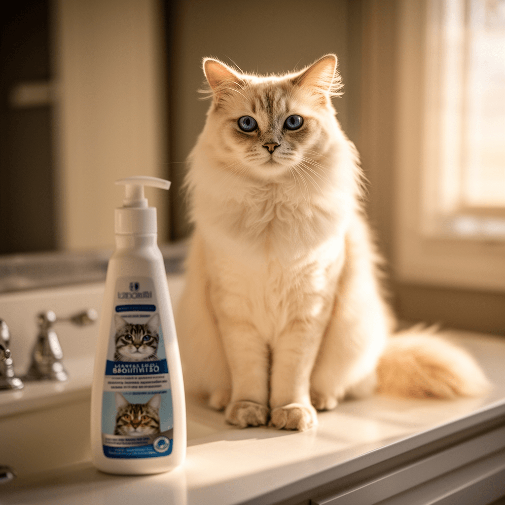 Nature’s Miracle Litter Box Scrubbing Wipes 30Ct with cat - professional product lifestyle photo