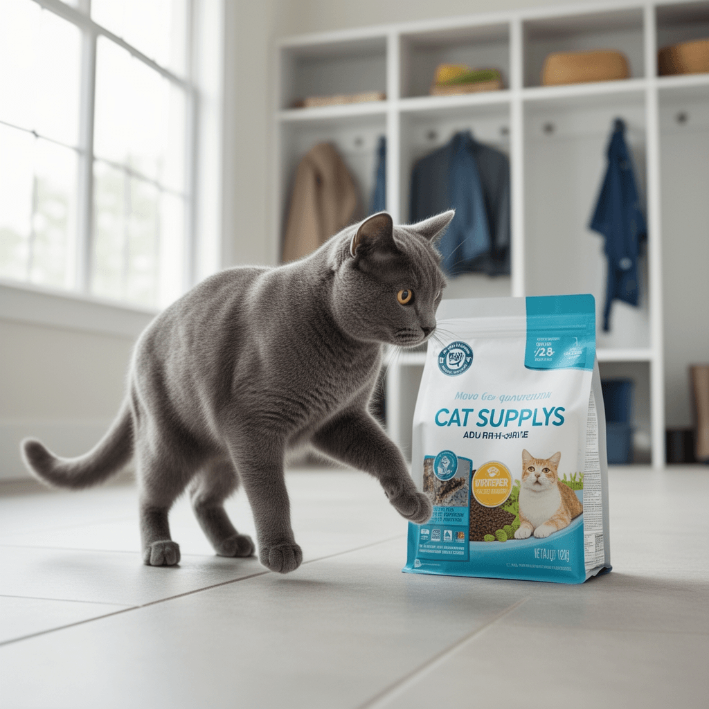 Jonny Cat Litter Box Liners: Heavy Duty - Tear & Leak with cat - professional product lifestyle photo