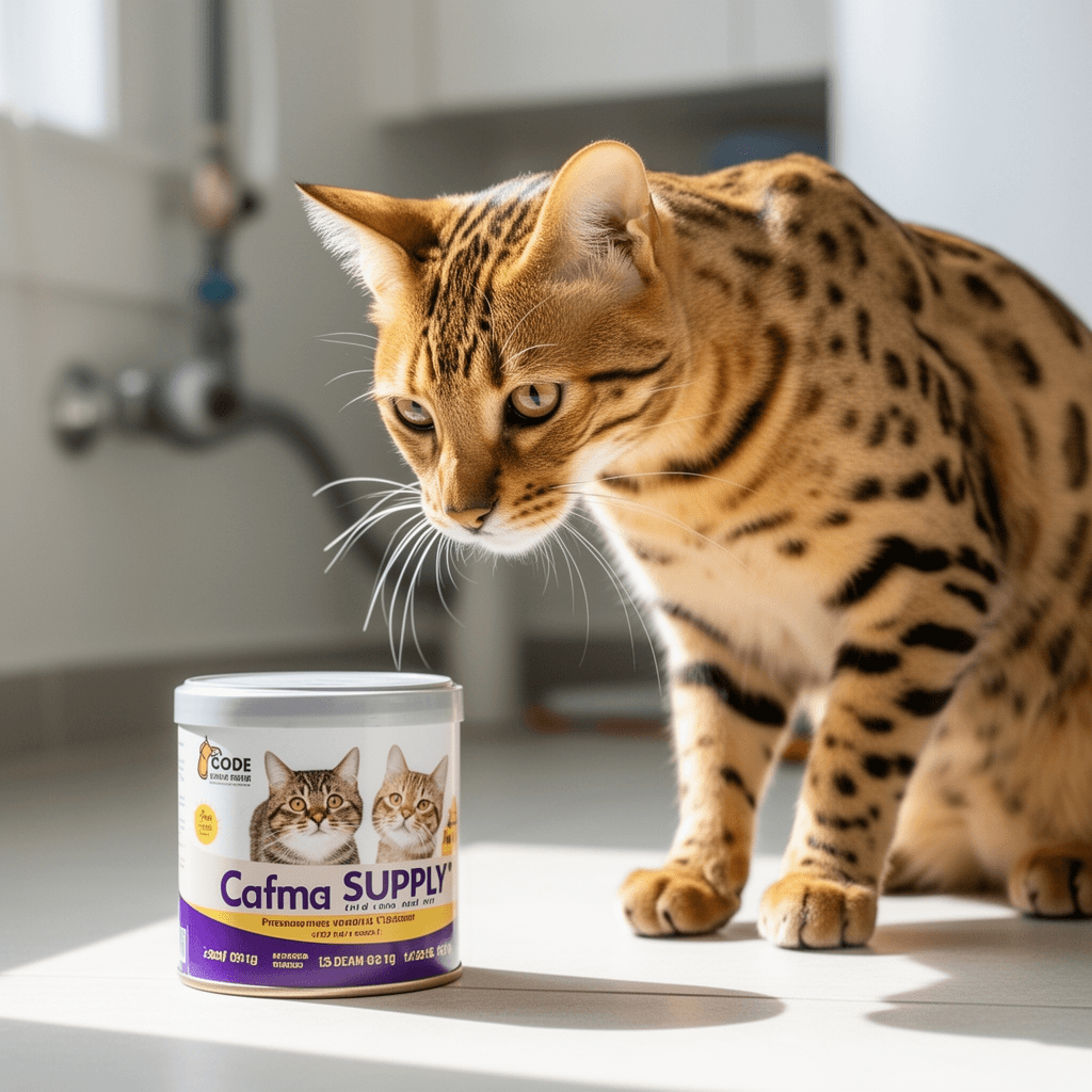 Litter Genie Style Pail Cat Litter Box Waste Disposal System with cat - professional product lifestyle photo