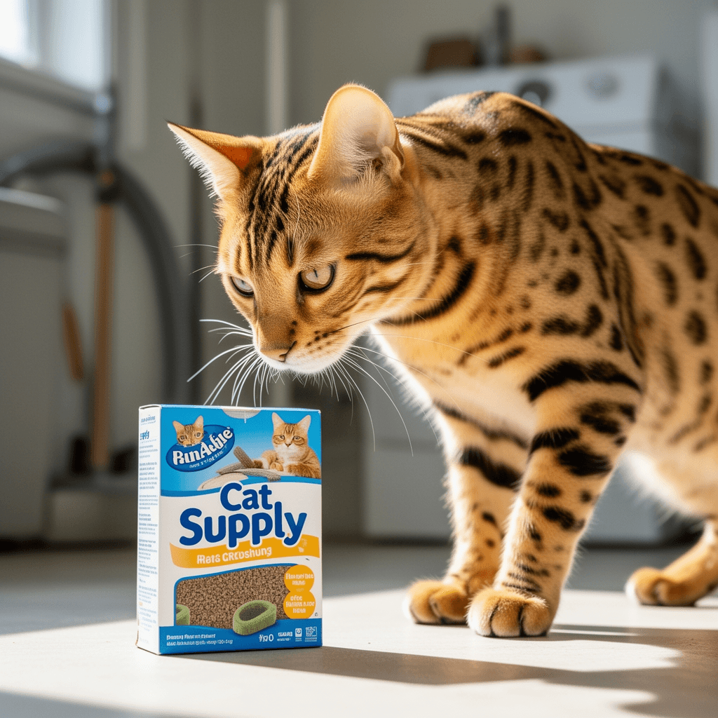 Litter Genie Refill Bags | Jumbo 2-Pack with cat - professional product lifestyle photo