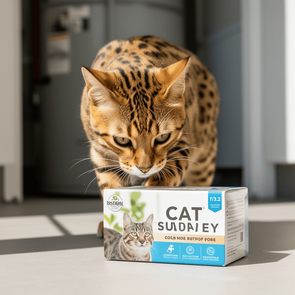 Pet-Pourri Smell Ya Litter Cat Litter Deodorizer Spray with cat - professional product lifestyle photo