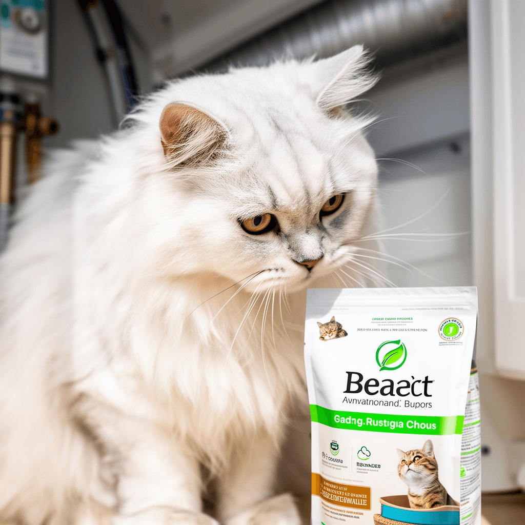 Fresh Step Cat Litter Box Odor Eliminating Spray - Odor with cat - professional product lifestyle photo