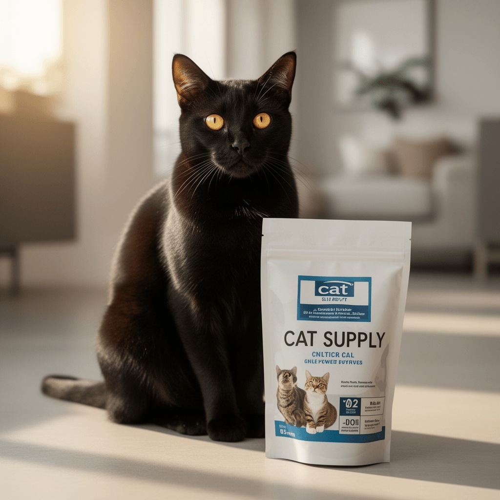 Cat Litter Scooper with Holder with cat - professional product lifestyle photo