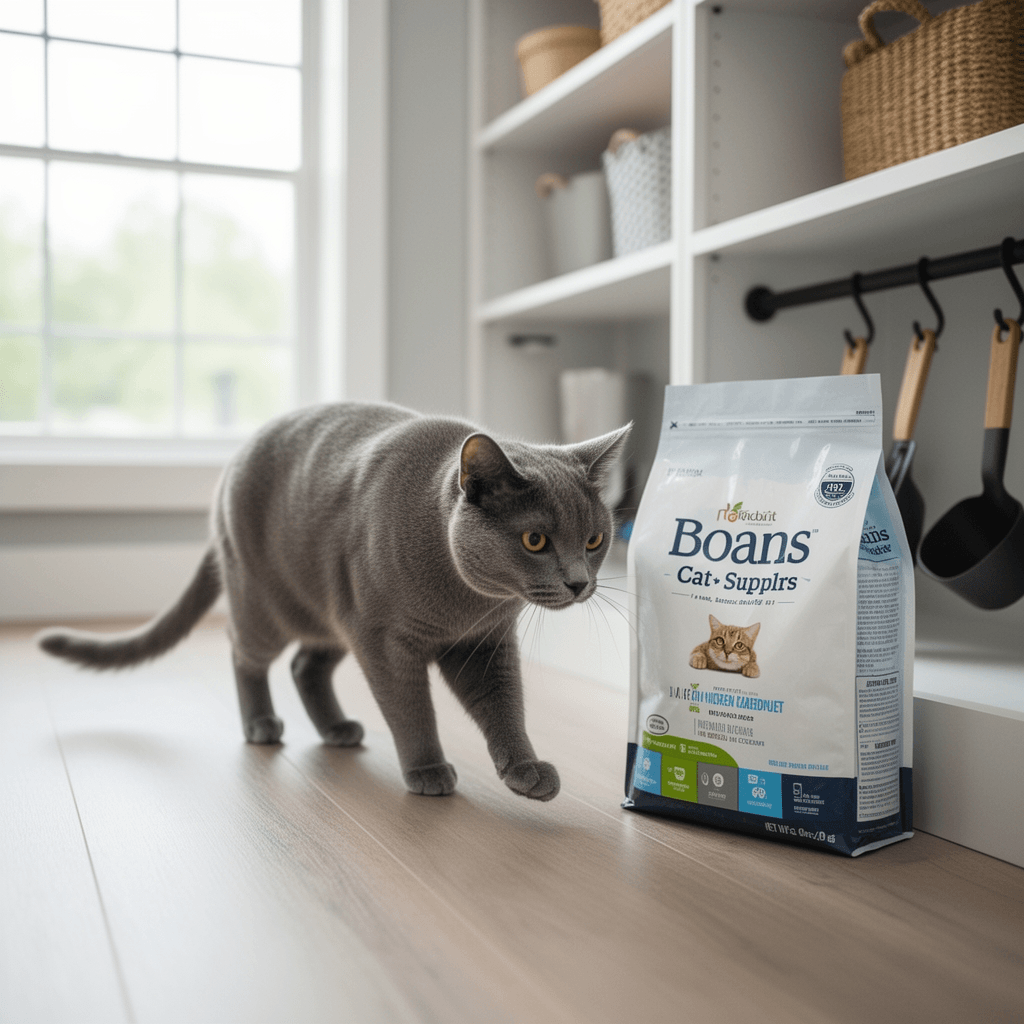 OLIXIS Cat Litter Box with Lid with cat - professional product lifestyle photo