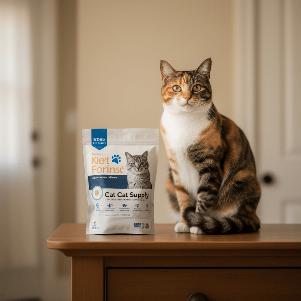 Watersay 30 Pcs Disposable Cat Litter Scoops 8.3x3.3 Inch with cat - professional product lifestyle photo