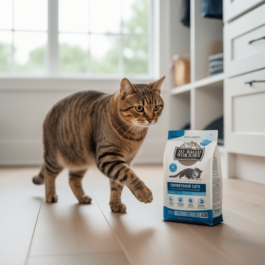 PetLovers Cat Litter Scoop – Durable Litter Scooper with cat - professional product lifestyle photo