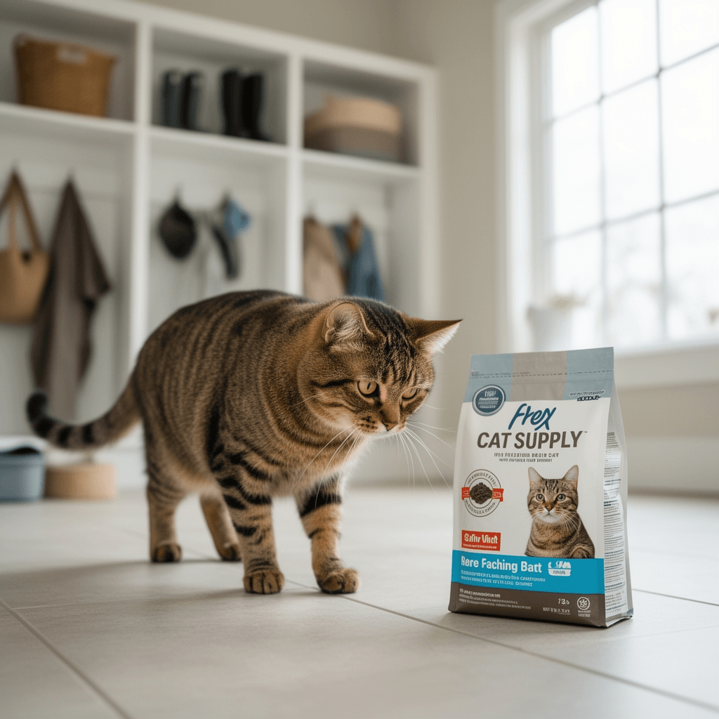 Petmate Litter Scoop for Cats with cat - professional product lifestyle photo